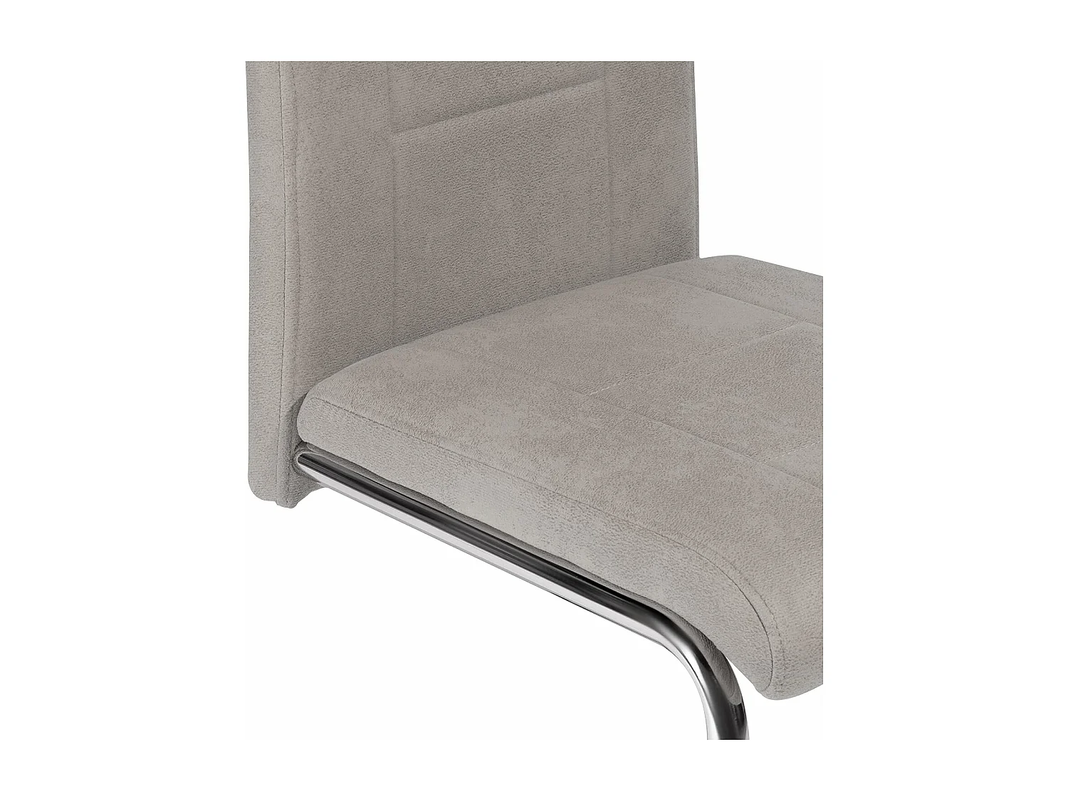 Pack de 4 Sillas Tapizadas para Salón y Comedor – Acabado Marengo con Patas Cromadas de Aluminio, Medidas: 42,5 cm x 52 cm x 99 cm