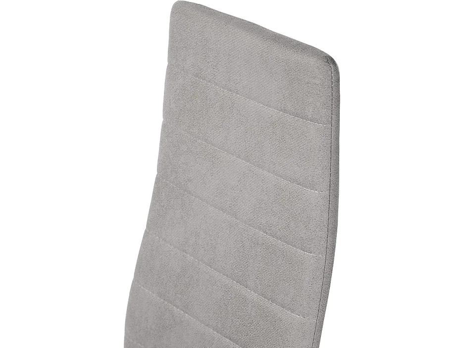 Pack de 6 Sillas Tapizadas para Comedor/Salón – Marengo y Patas Blancas en Aluminio, Dimensiones: 40 cm x 42 cm x 96 Cm