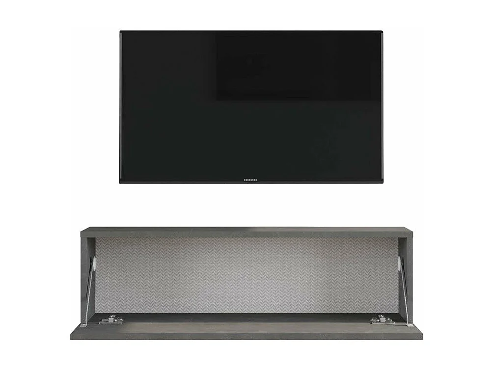 meuble tv serit antique gris foncé mélaminé 100x31,5x29,6 cm
