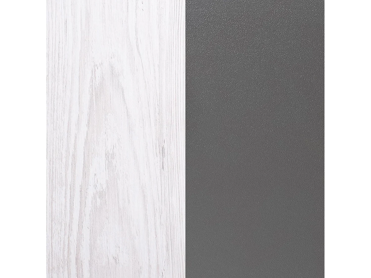 Estantería con Escritorio, Estantería Multifunción, Mesa de Ordenador, Acabado en Blanco y Negro, Medidas: 119,6 cm (Largo) x 139,6 cm (Alto) x 34,5 c