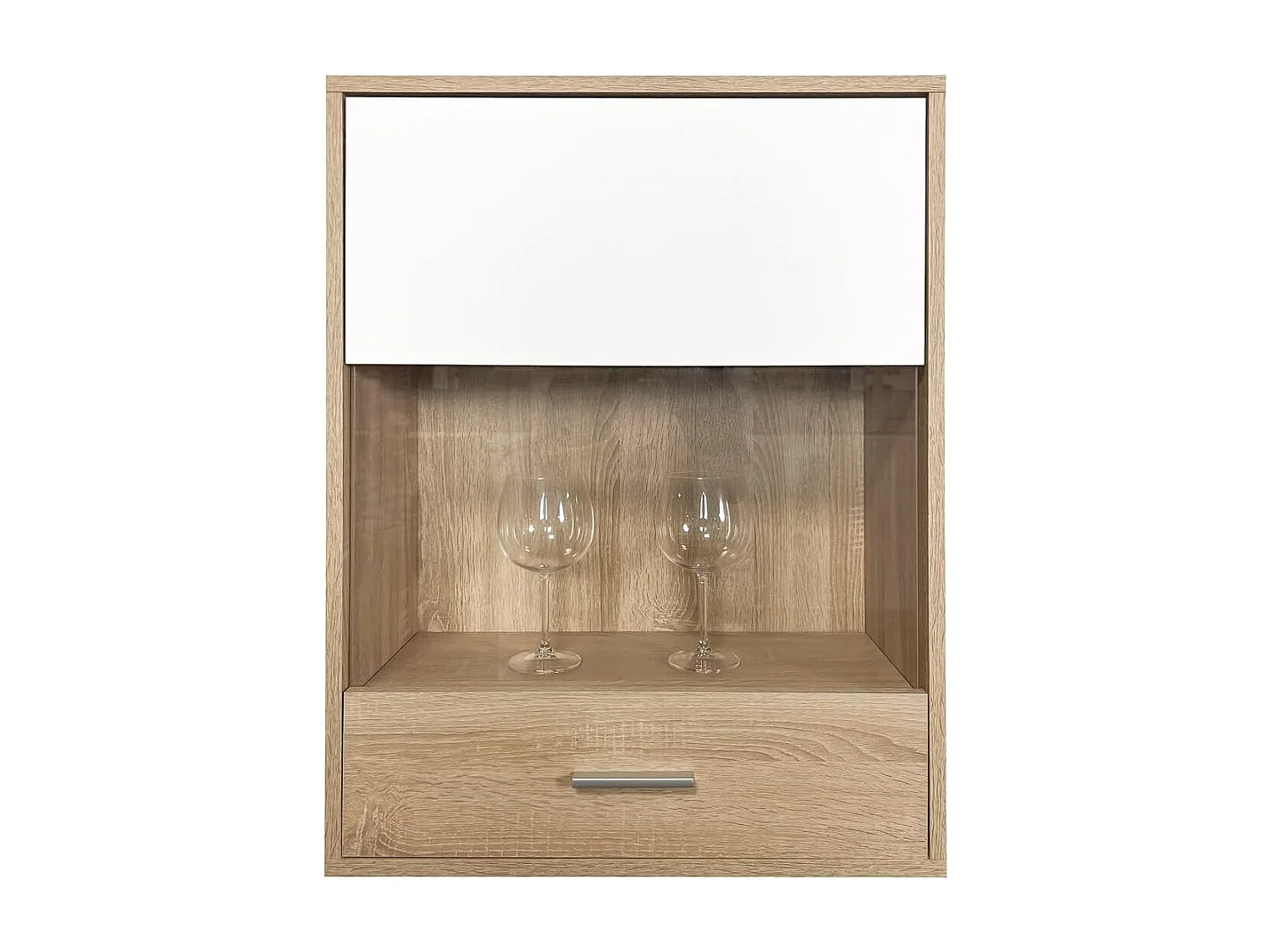 Meyvaser, Conjunto de muebles de salón 220 cm Color cambrian y blanco, muebles de salón.