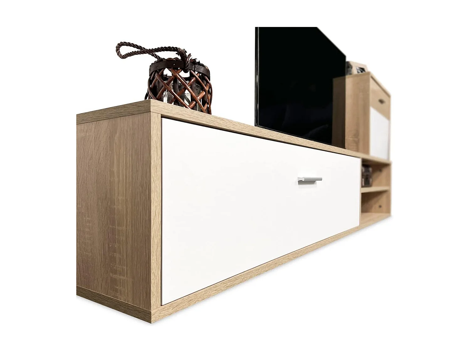 Meyvaser, Conjunto de muebles de salón 220 cm Color cambrian y blanco, muebles de salón.