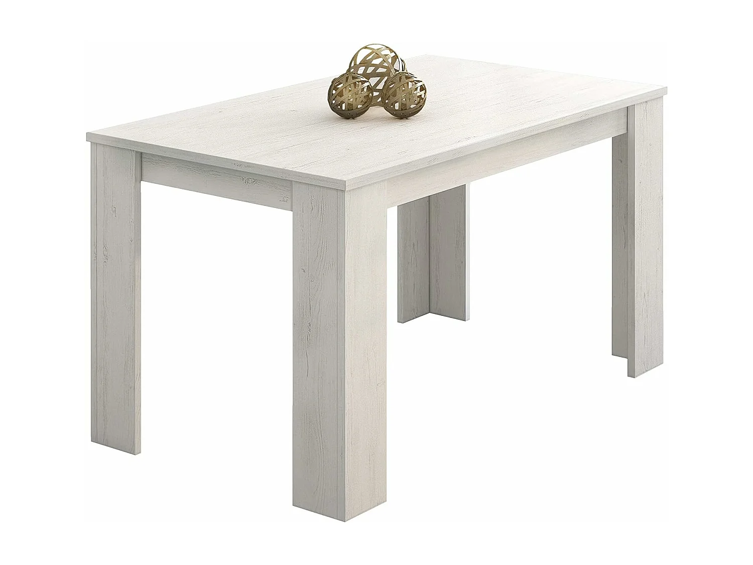 Mesa de Comedor, Mesa de Salón Fija, Robusta y Funcional, Color Andersen Pino, Medidas: 140 cm (Largo) x 80 cm (Ancho) x 75 cm (Alto) – Meyvaser