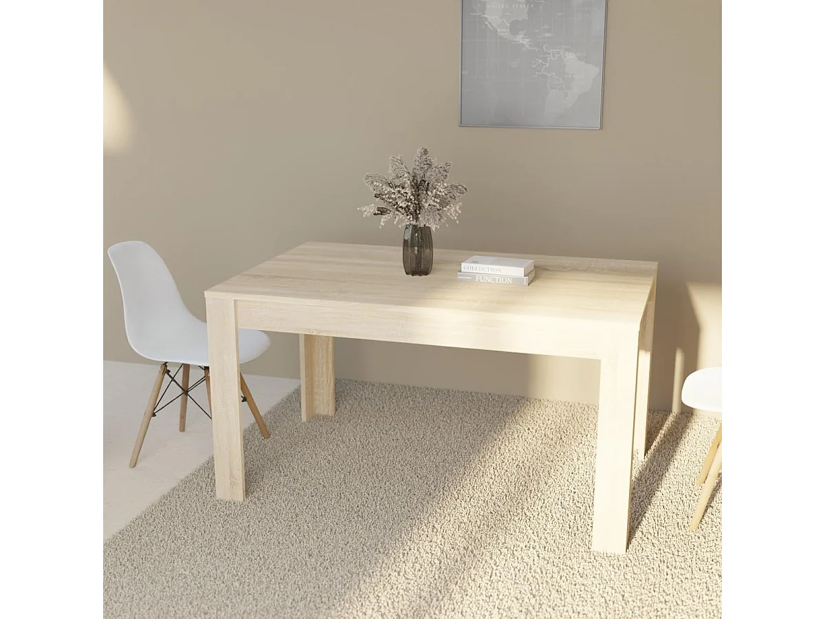 Mesa de Comedor, Mesa de Salón Fija, Robusta y Funcional, Color Cambria, Medidas: 140 cm (Largo) x 80 cm (Ancho) x 75 cm (Alto) – Meyvaser