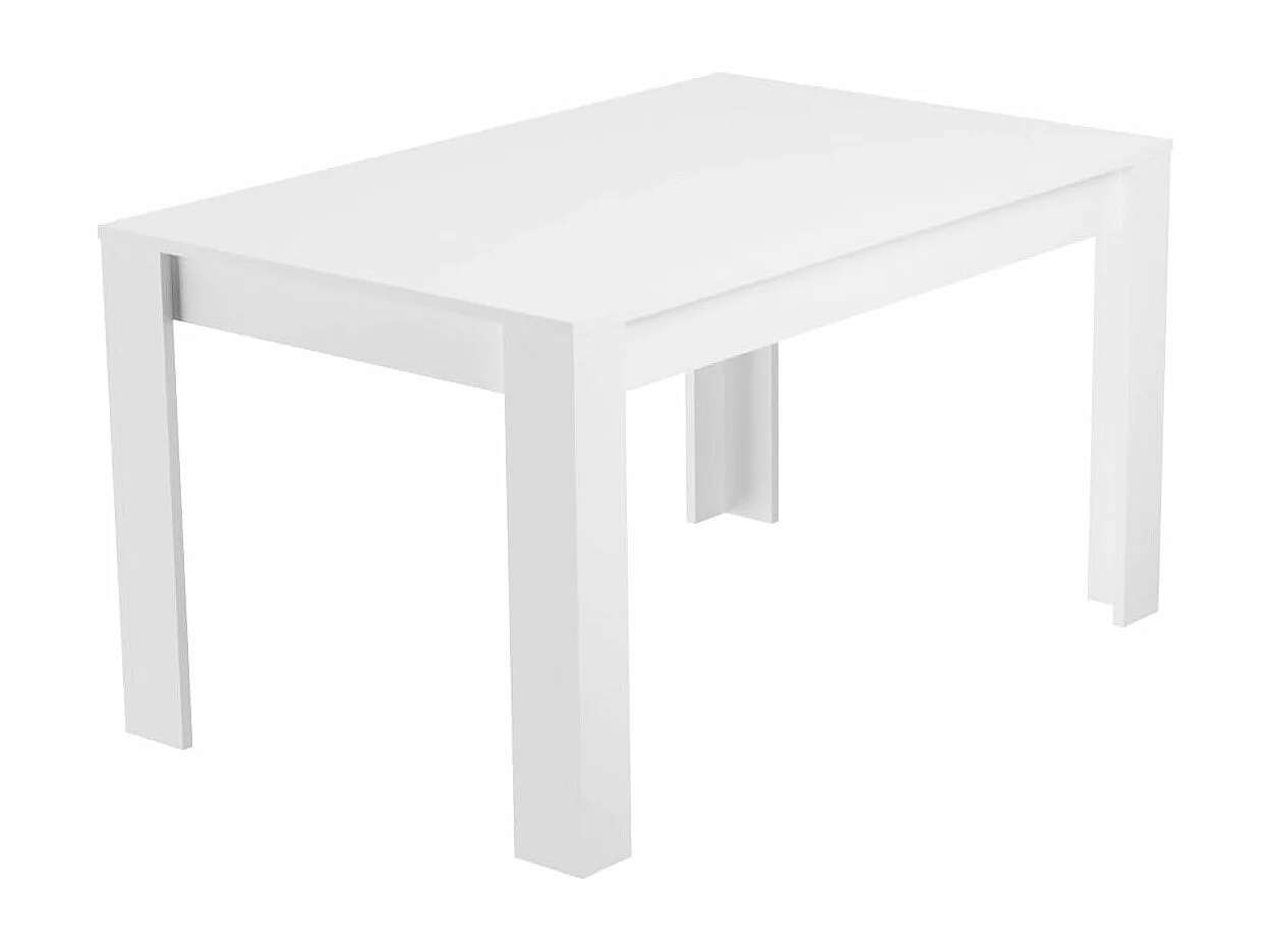 Mesa de Comedor, Mesa de Salón Fija, Robusta y Funcional, Color Andersen Blanco, Medidas: 140 cm (Largo) x 80 cm (Ancho) x 75 cm (Alto) – Meyvaser