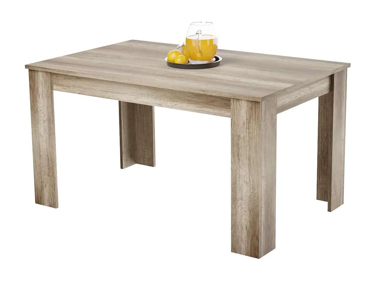 Mesa de Comedor Extensible, Mesa Salón, Robusta y Funcional, Madera, Color Cañón, 138-198 cm (Largo) x 88 cm (Ancho) x 76 cm (Alto) - Meyvaser