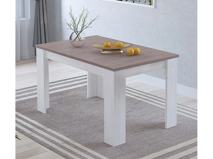 Mesa de Comedor Extensible, Mesa Salón, Robusta y Funcional, Madera, Color Andersen Pino Gris, 138-198 cm (Largo) x 88 cm (Ancho) x 76 cm (Alto)