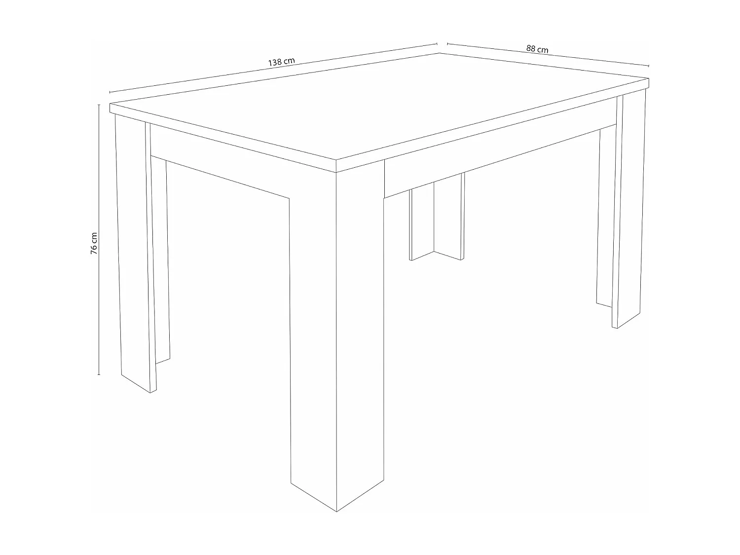 Mesa de Comedor Extensible, Mesa Salón, Robusta y Funcional, Madera, Color Andersen Pino Gris, 138-198 cm (Largo) x 88 cm (Ancho) x 76 cm (Alto)