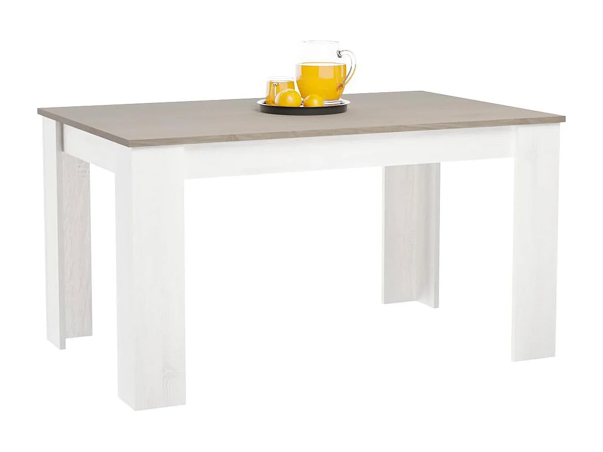 Mesa de Comedor Extensible, Mesa Salón, Robusta y Funcional, Madera, Color Andersen Pino Gris, 138-198 cm (Largo) x 88 cm (Ancho) x 76 cm (Alto)