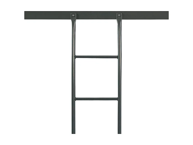 Meyvaser - Litera Metálica Reforzada con Barandilla y Escalera - Estructura Tubular - Acero aleado - Color Gris - 90x190 Cm