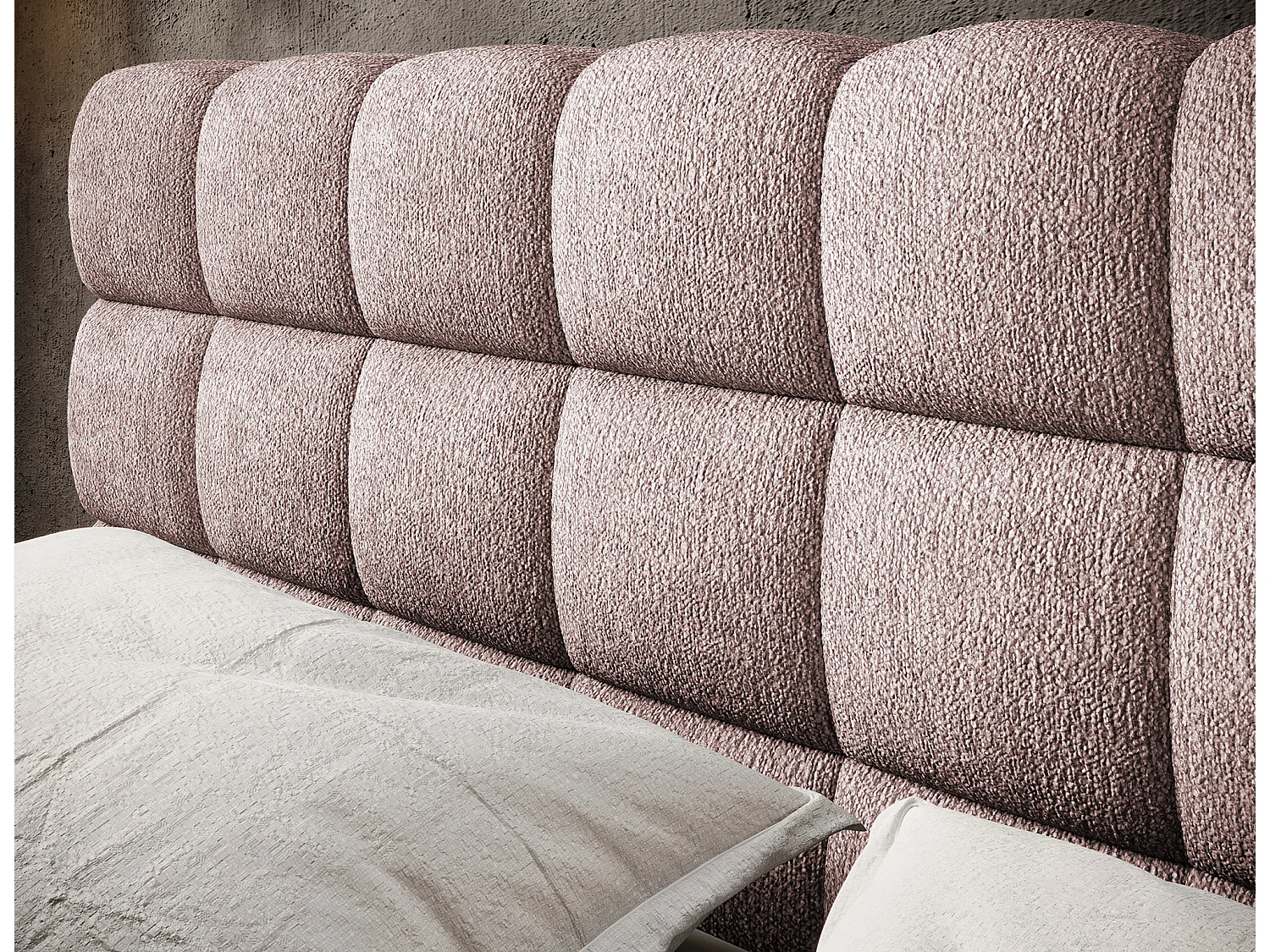 Letto Kaya S (140x200)/Tessuto/Rosa