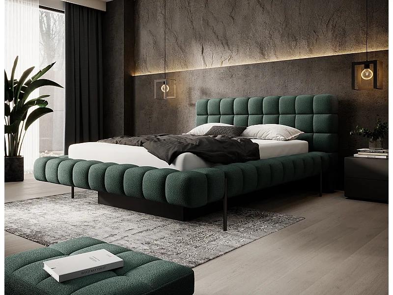 Lit Kaya S (140x200)/Tissu/Vert