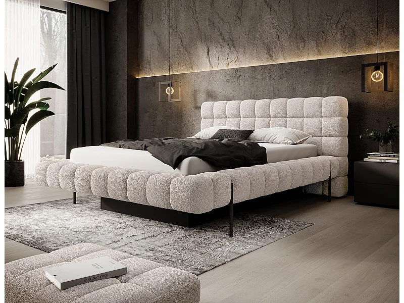 Lit Kaya S (140x200)/Tissu/Beige