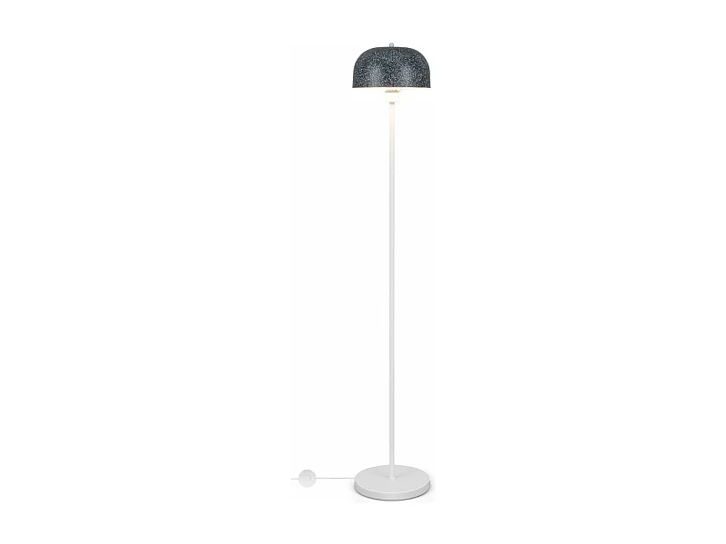 Lampadaire sur Pied de 146 cm, Lampe avec Abat-Jour et Interrupteur au Pied, Lampe avec Base Lestée Culot E27 pour Salon Chambre Bureau