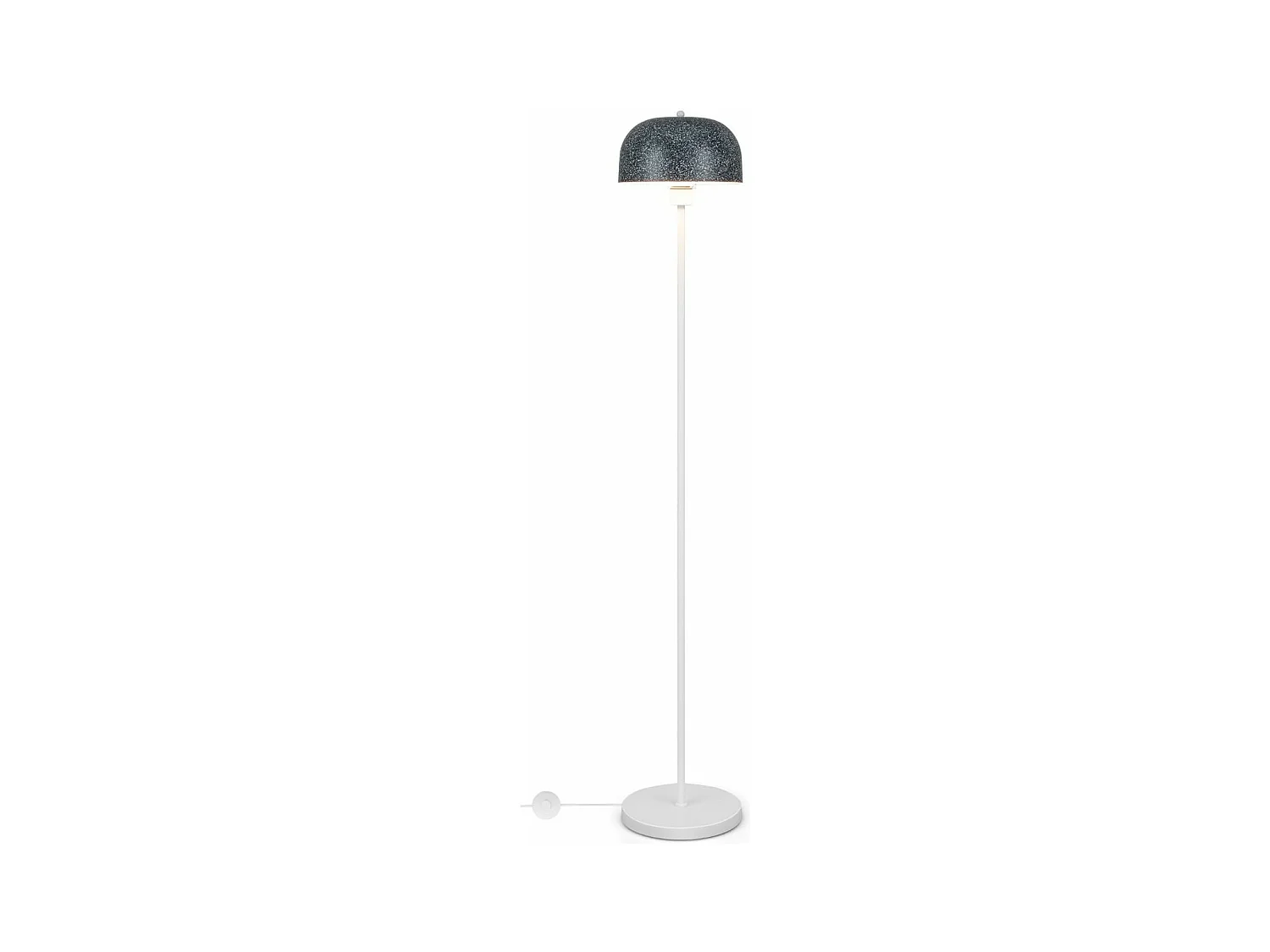 Lampadaire sur Pied de 146 cm, Lampe avec Abat-Jour et Interrupteur au Pied, Lampe avec Base Lestée Culot E27 pour Salon Chambre Bureau