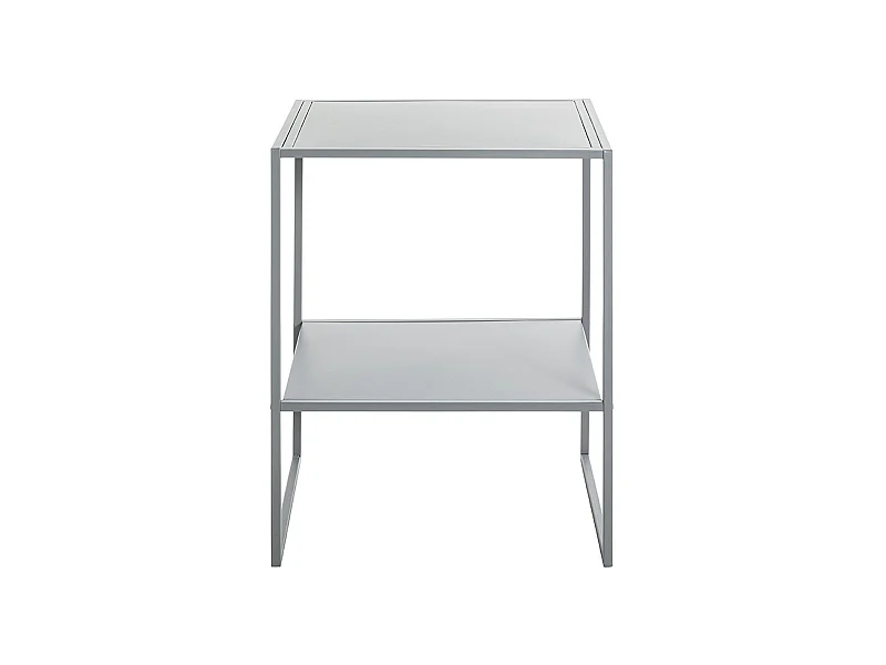 Table d'appoint, table de salon en métal coloris gris  -longueur  45 x profondeur 35 x hauteur 60 cm