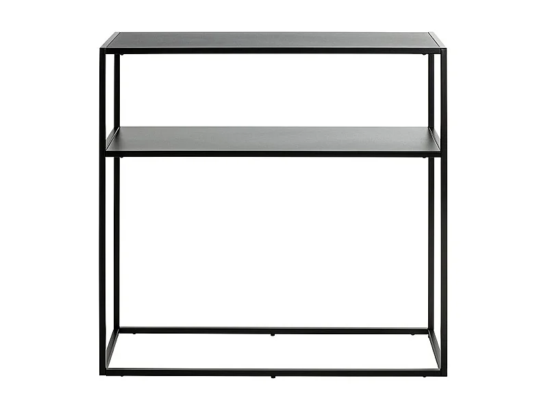 Etagère, meuble étagère en métal coloris noir -longueur 80 x profondeur 30 x hauteur 80 cm