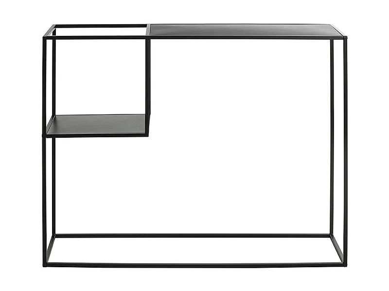 Console, meuble console en métal coloris noir  - longueur 100  x profondeur 30 x hauteur 80 cm