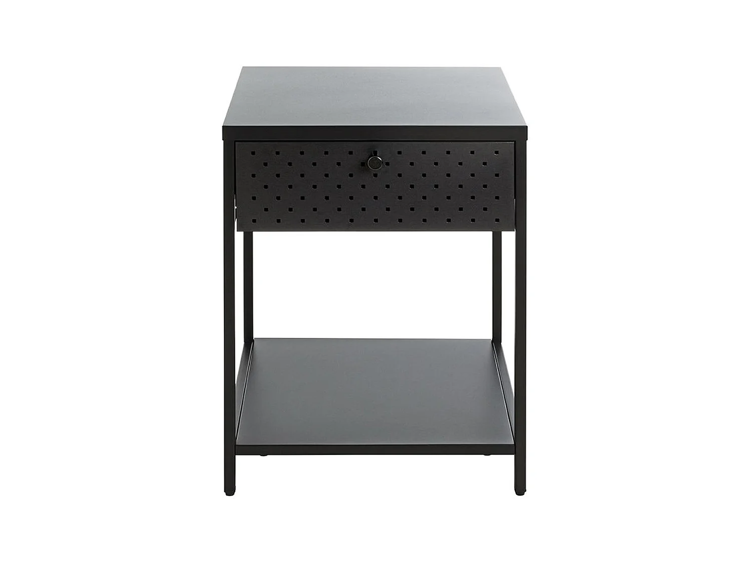 Meuble console, table console en métal coloris noir  -longueur 40 x profondeur 40 x hauteur 53 cm