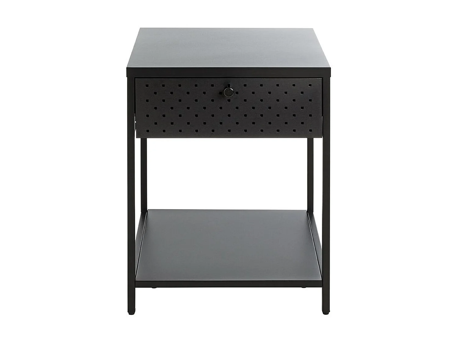 Meuble console, table console en métal coloris noir  -longueur 40 x profondeur 40 x hauteur 53 cm