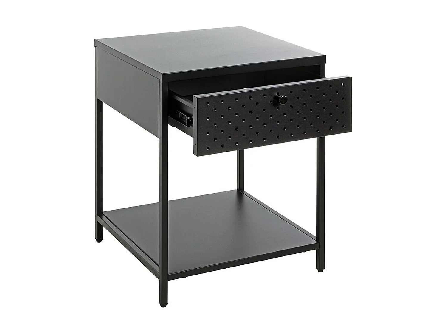 Meuble console, table console en métal coloris noir  -longueur 40 x profondeur 40 x hauteur 53 cm