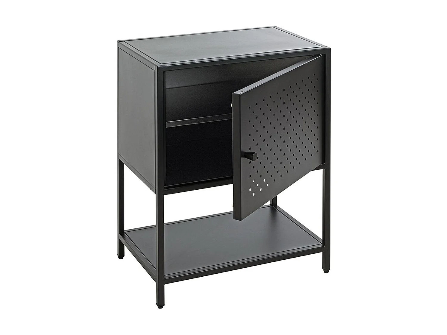 Meuble console, table console en métal coloris noir  -longueur 45 x profondeur 30 x hauteur 60 cm