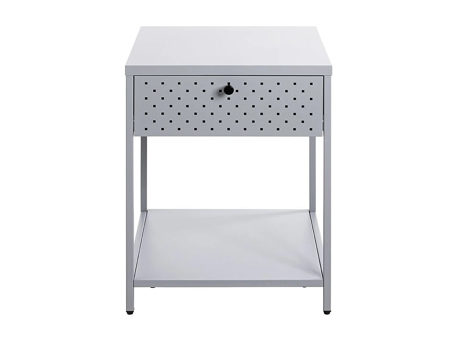 Meuble console, table console en métal coloris Gris  -longueur 40 x profondeur 40 x hauteur 53 cm