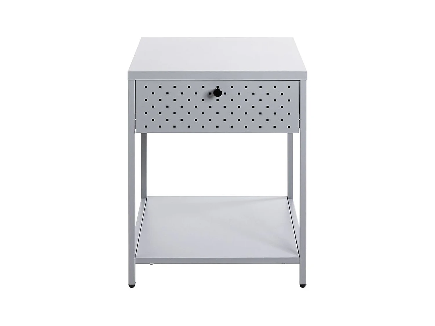 Meuble console, table console en métal coloris Gris  -longueur 40 x profondeur 40 x hauteur 53 cm