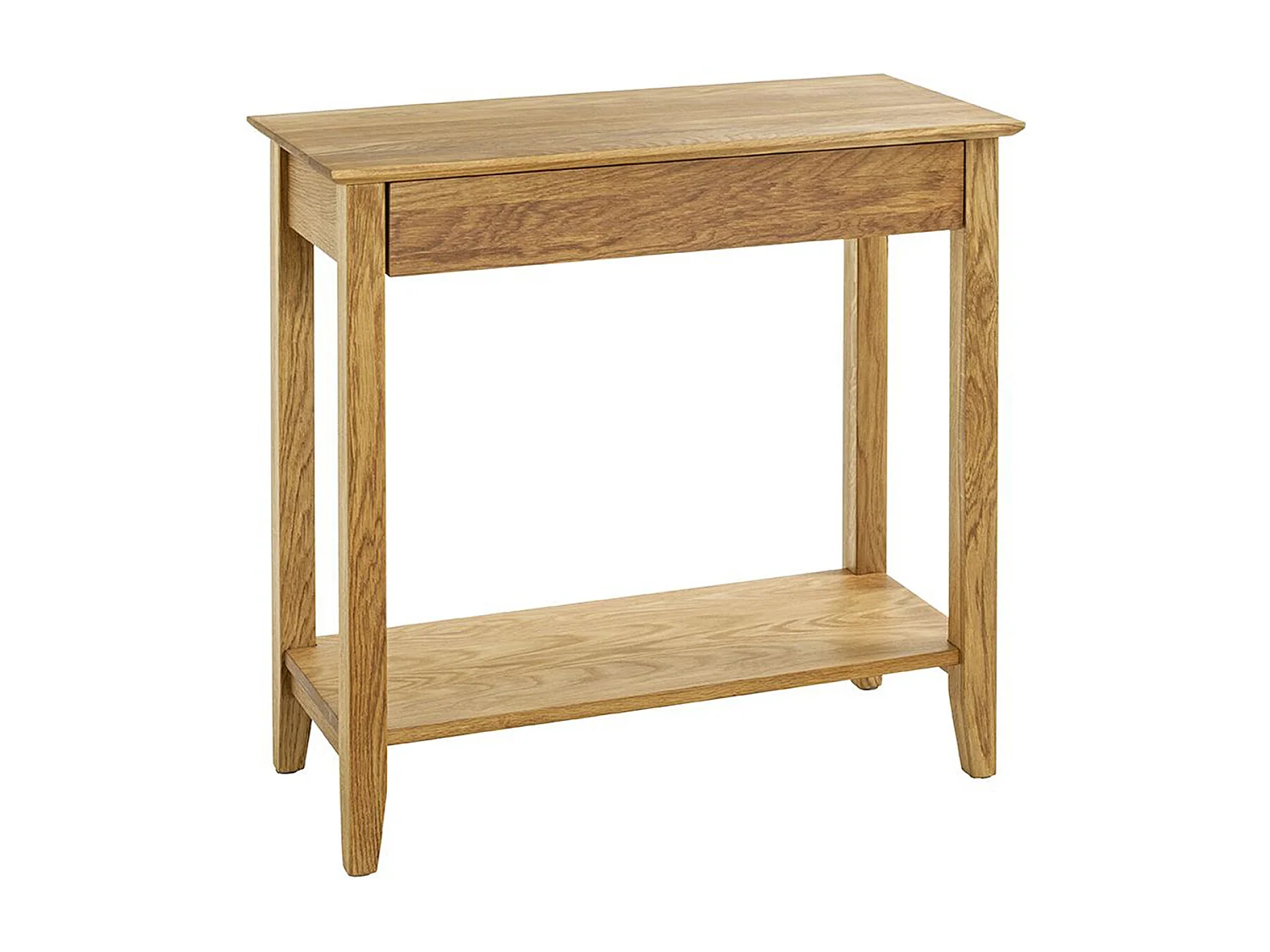 Meuble console, table console en bois massif coloris chêne -longueur 75 x profondeur 35 x hauteur 75 cm