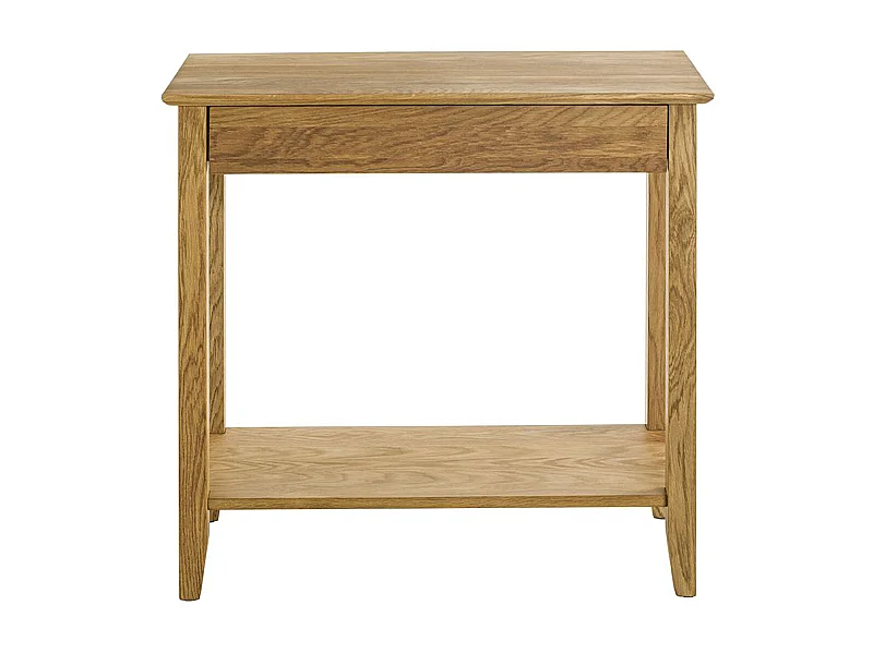 Meuble console, table console en bois massif coloris chêne -longueur 75 x profondeur 35 x hauteur 75 cm