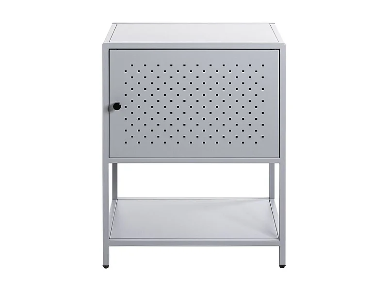 Meuble console, table console en métal coloris Gris  -longueur 45 x profondeur 30 x hauteur 60 cm