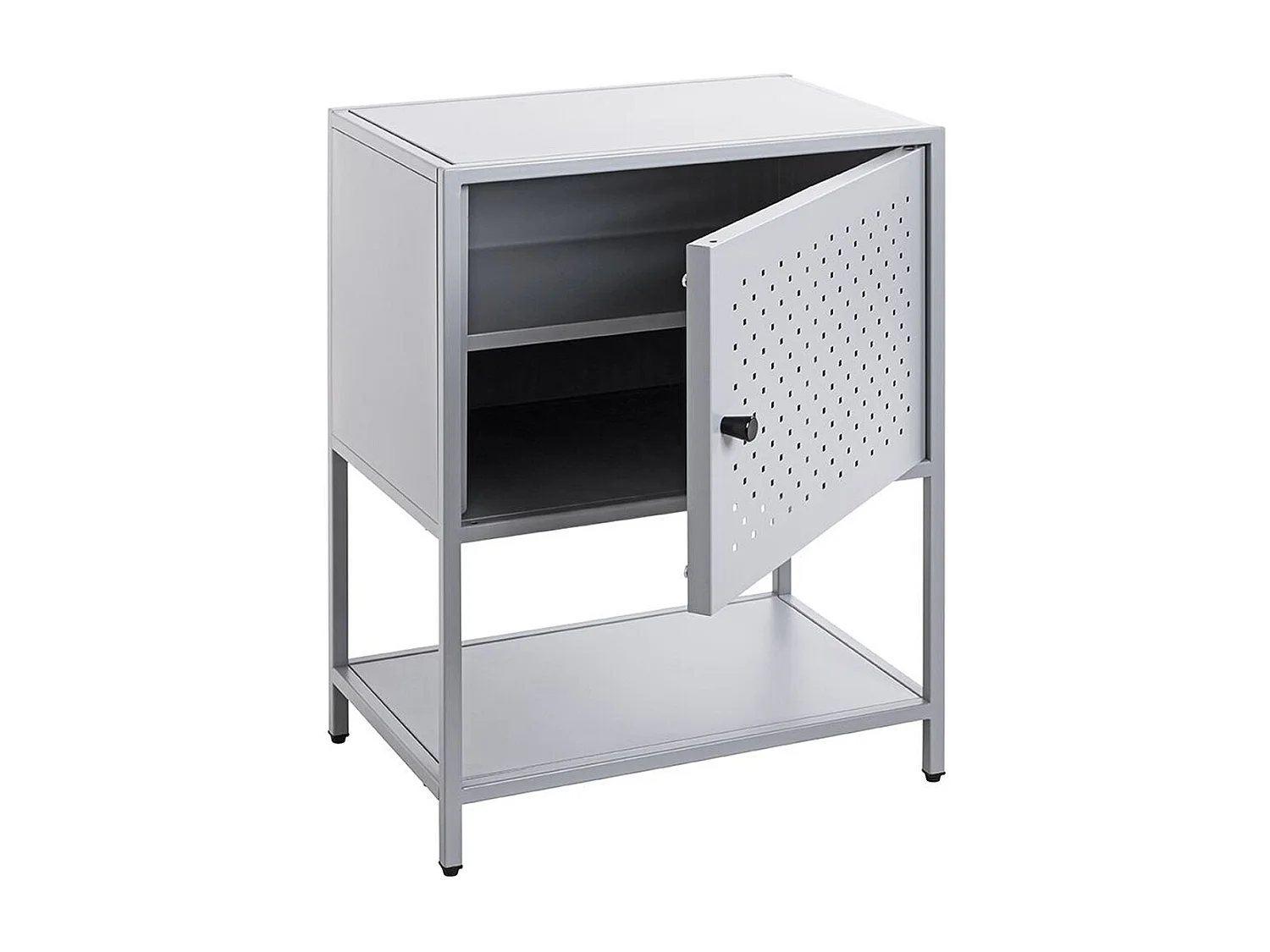 Meuble console, table console en métal coloris Gris  -longueur 45 x profondeur 30 x hauteur 60 cm