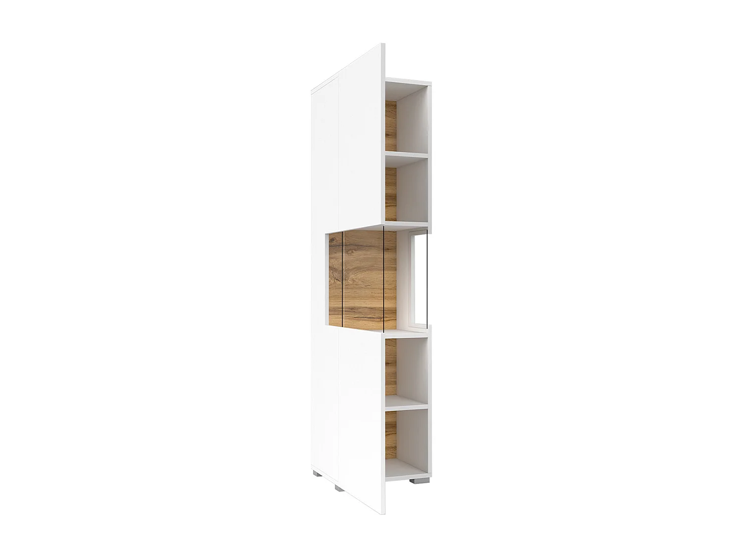 Vitrine 1 porte Glora Blanc