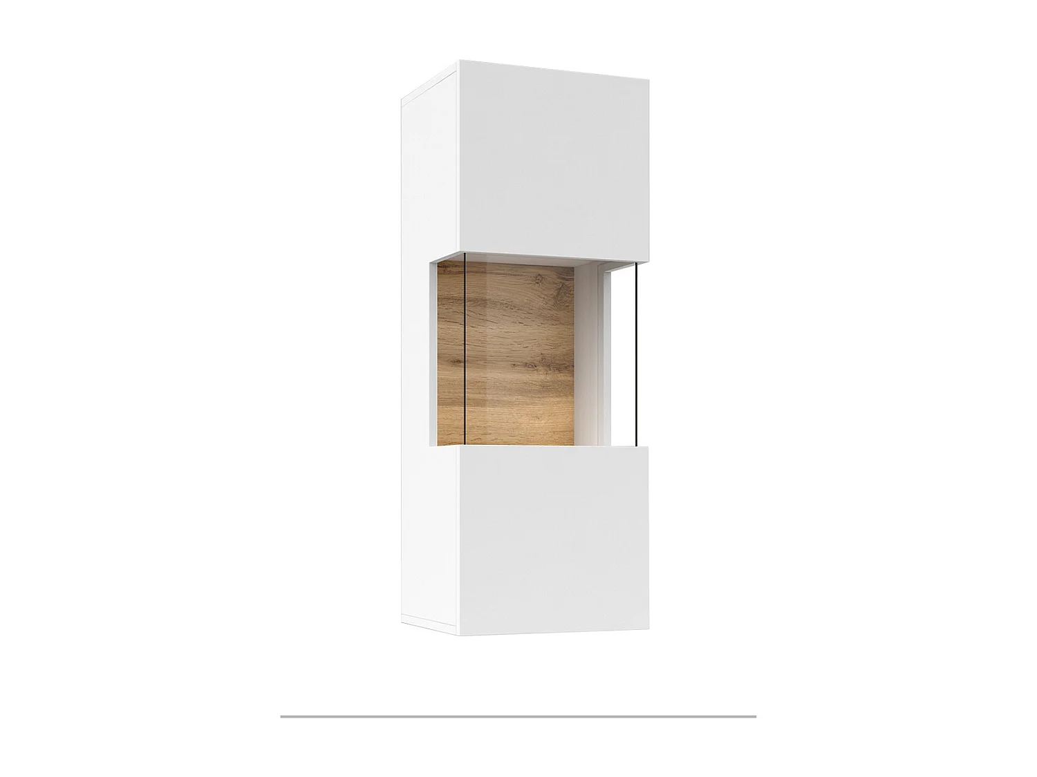 Vitrine murale 1 porte Glora Blanc