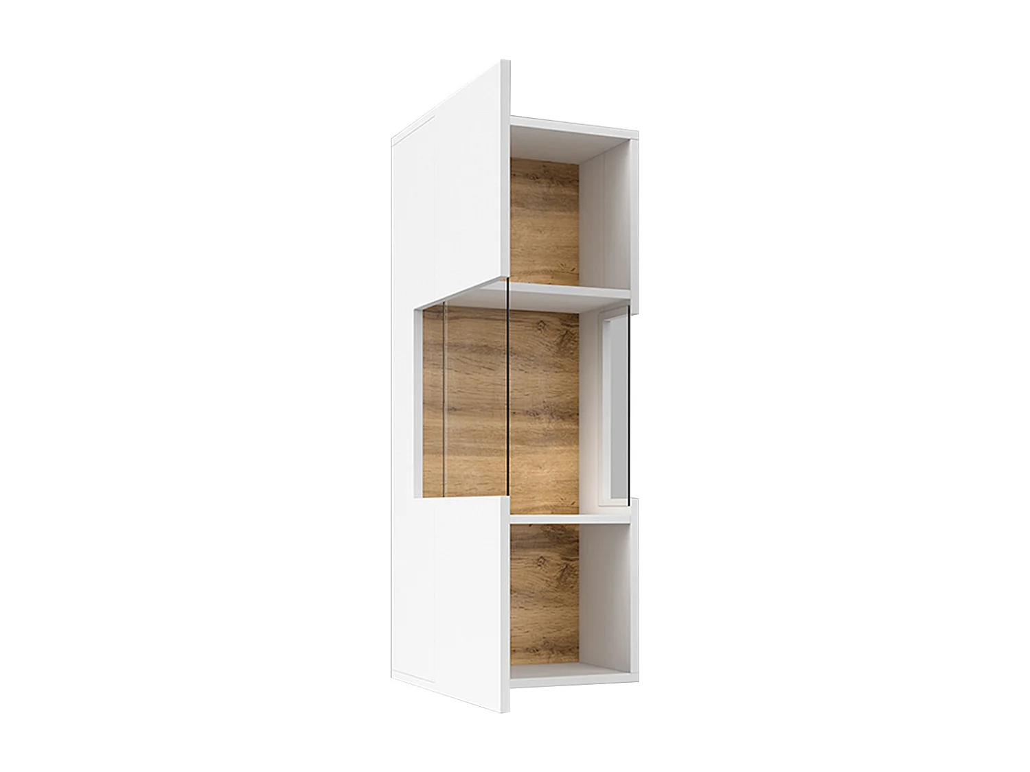 Vitrine murale 1 porte Glora Blanc