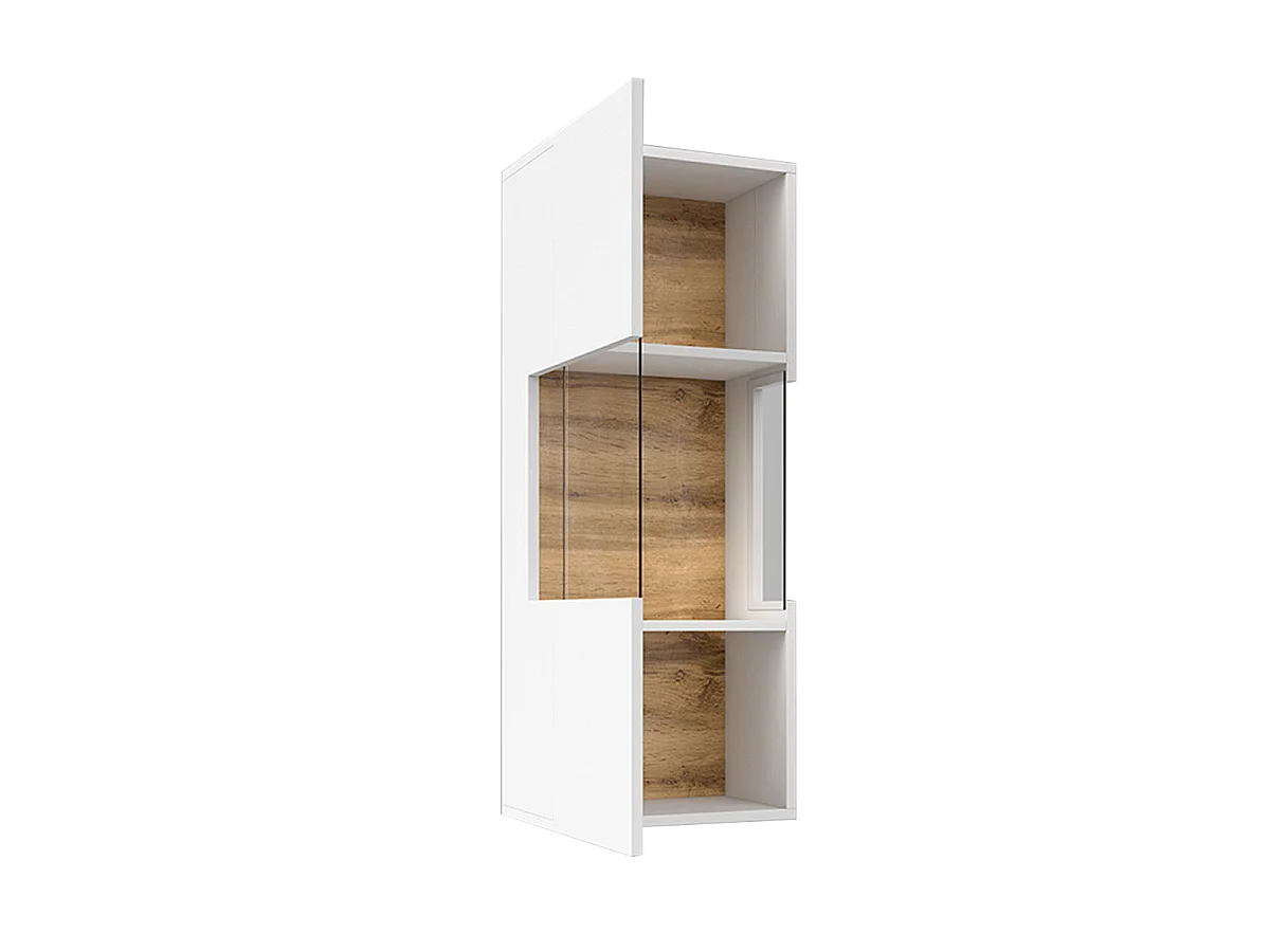 Vitrine murale 1 porte Glora Blanc