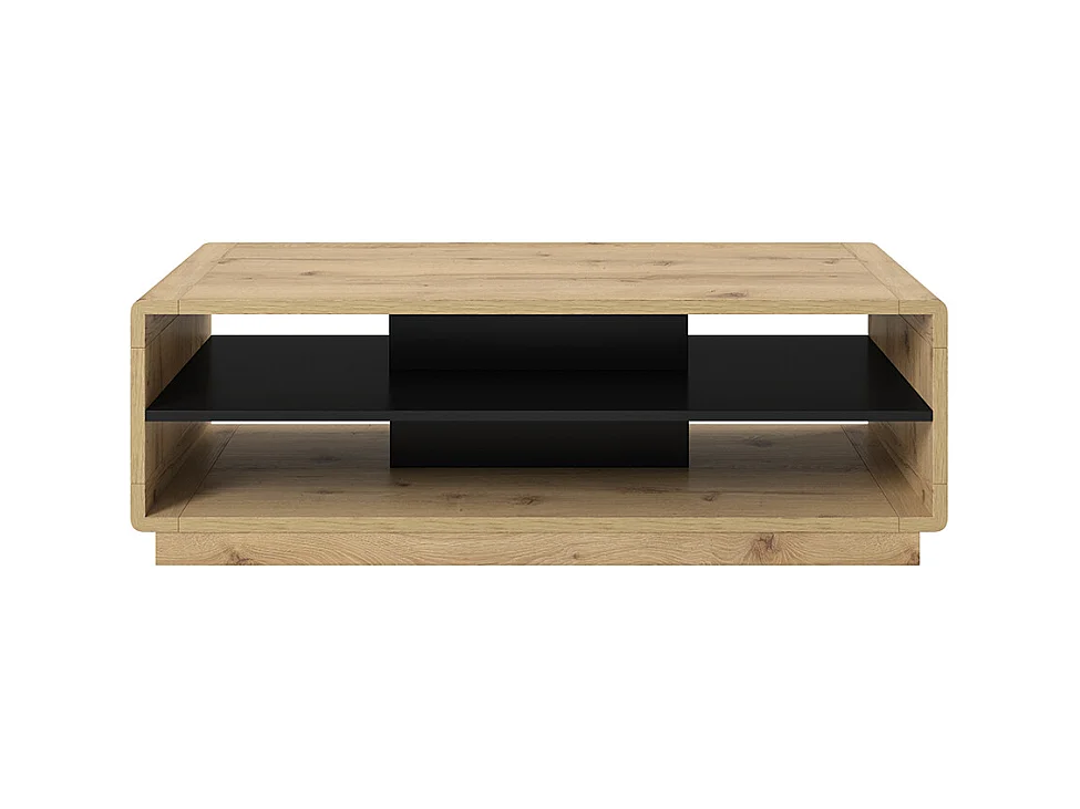 Raven Zwart en Houten Salontafel