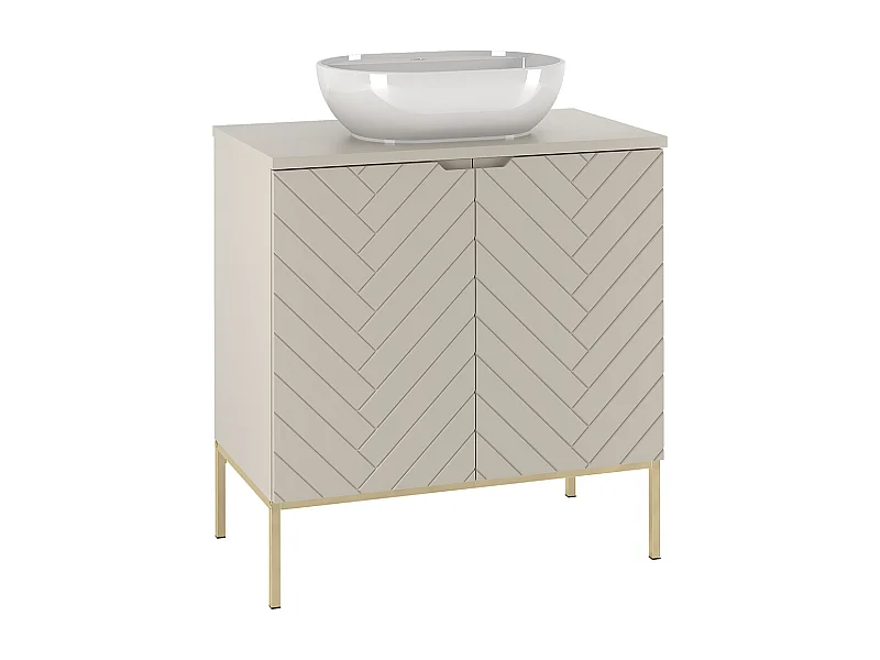 Enkele wastafel 80cm op poten Daria Cachemire