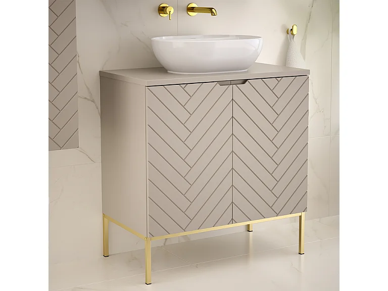 Mobile bagno con lavabo Daria cachemire 80cm