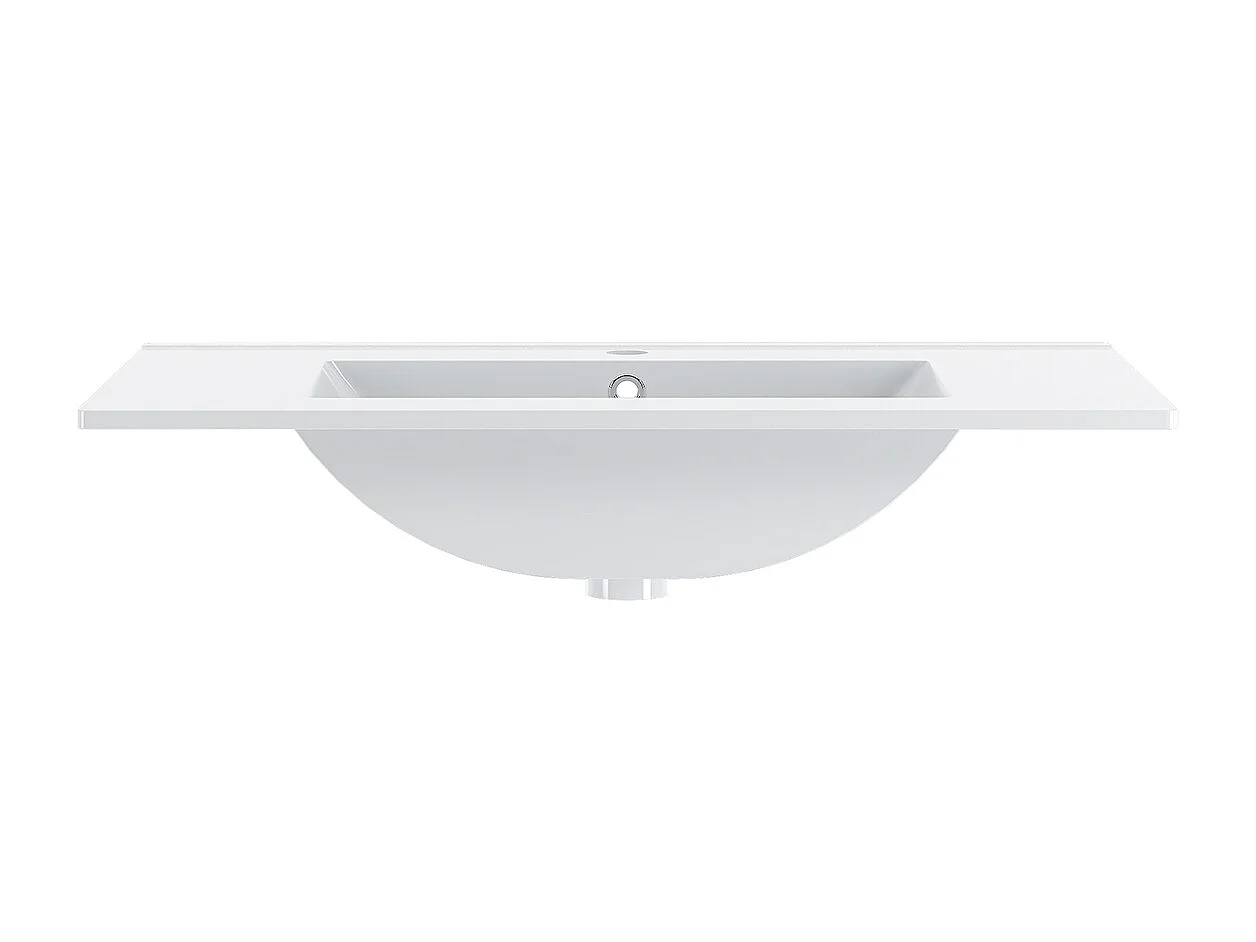 Meuble simple vasque encastrée 80cm 2 portes sur pieds Daria Noir