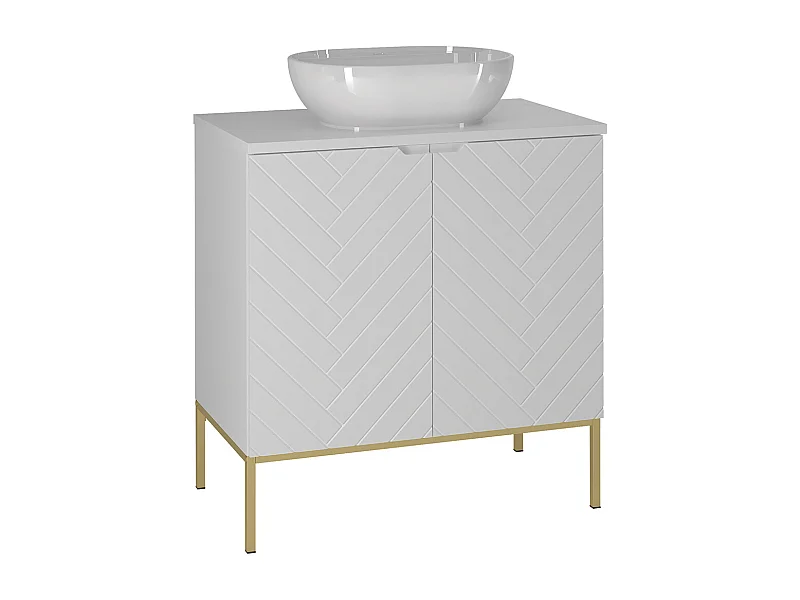 Enkele wastafel 80cm op poten Daria Wit