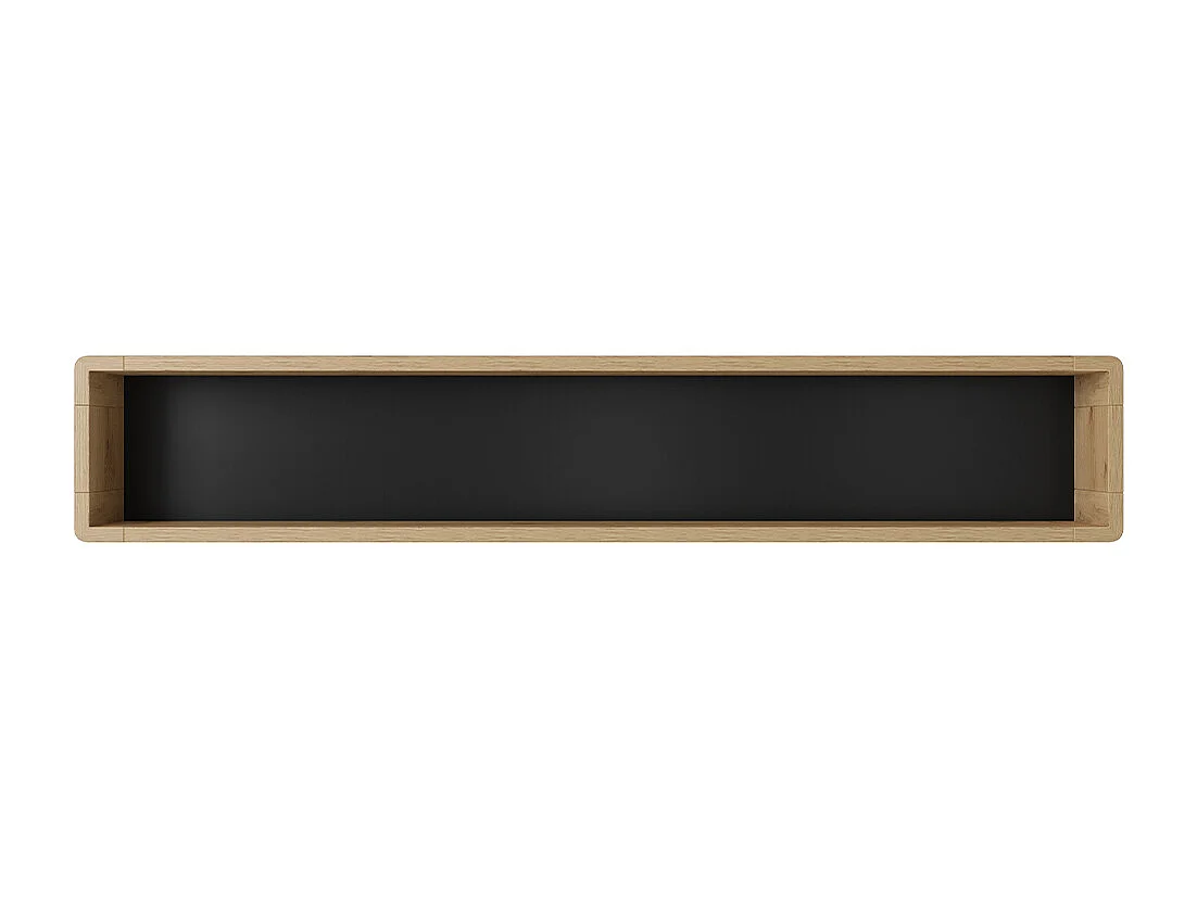 Raven Zwart en Houten Wandplank