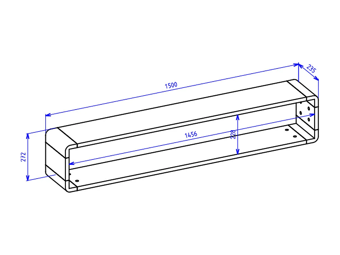 Raven Zwart en Houten Wandplank