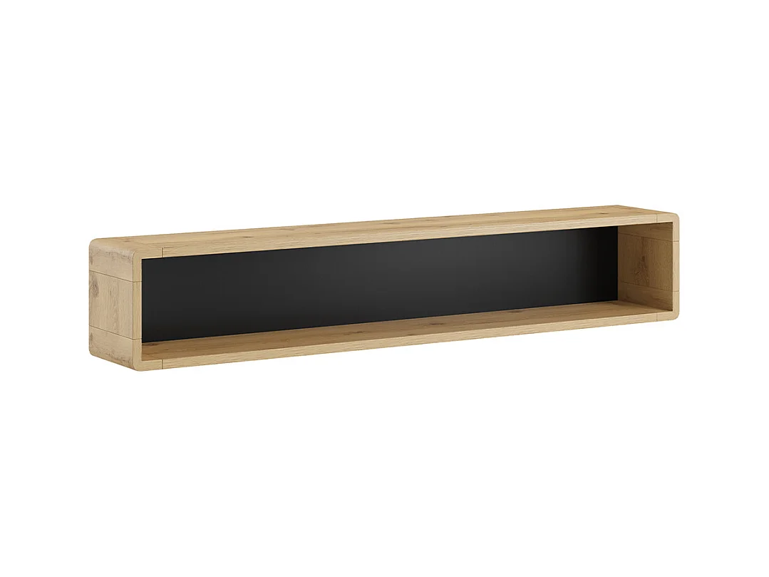 Etagère murale Raven Noir et Bois