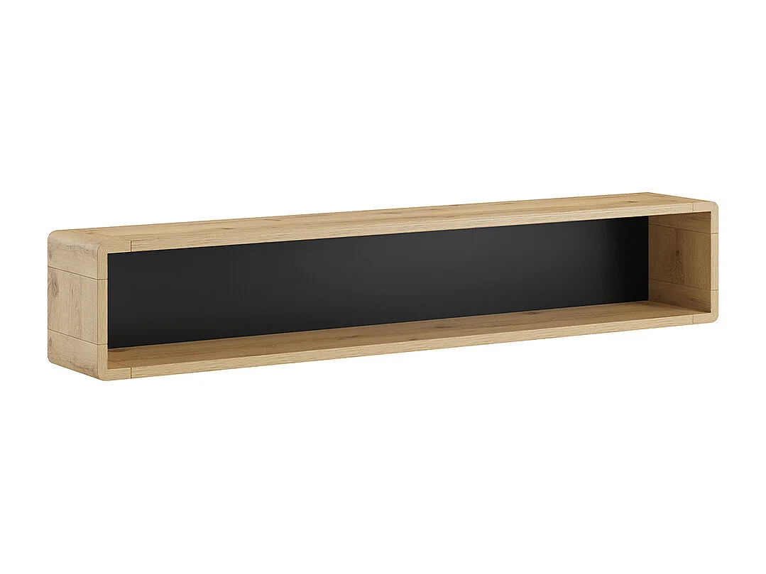 Raven Zwart en Houten Wandplank