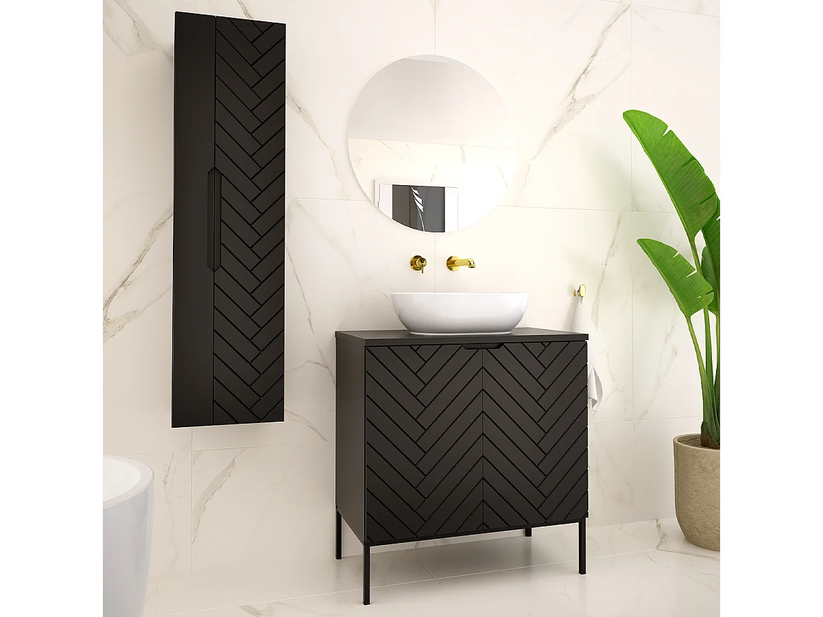 Colonna del bagno Daria nero