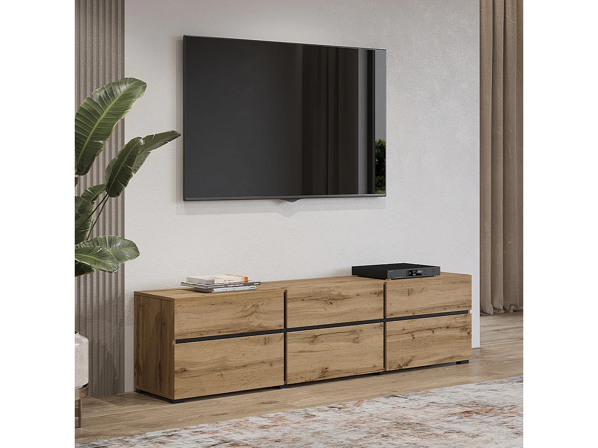 Mueble TV 3 puertas 180 cm Lilia Madera