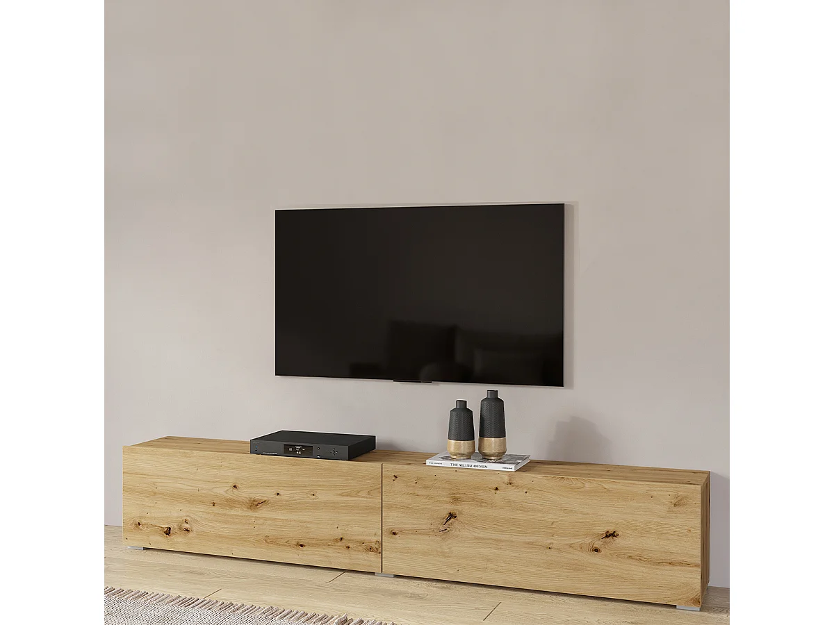 Meuble TV 2 portes 180 cm Glora Bois
