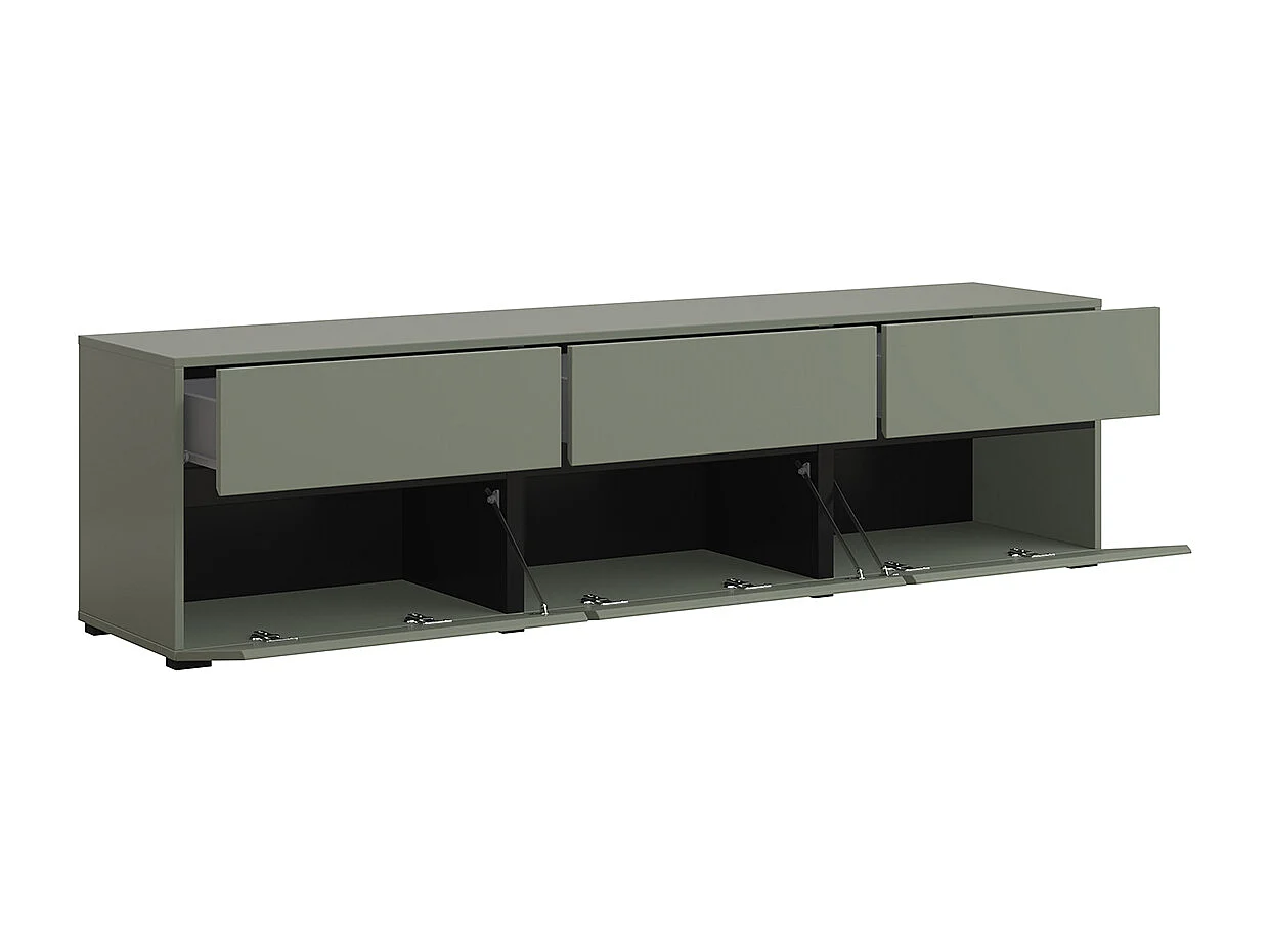 Meuble TV 3 portes 180 cm Lilia Vert