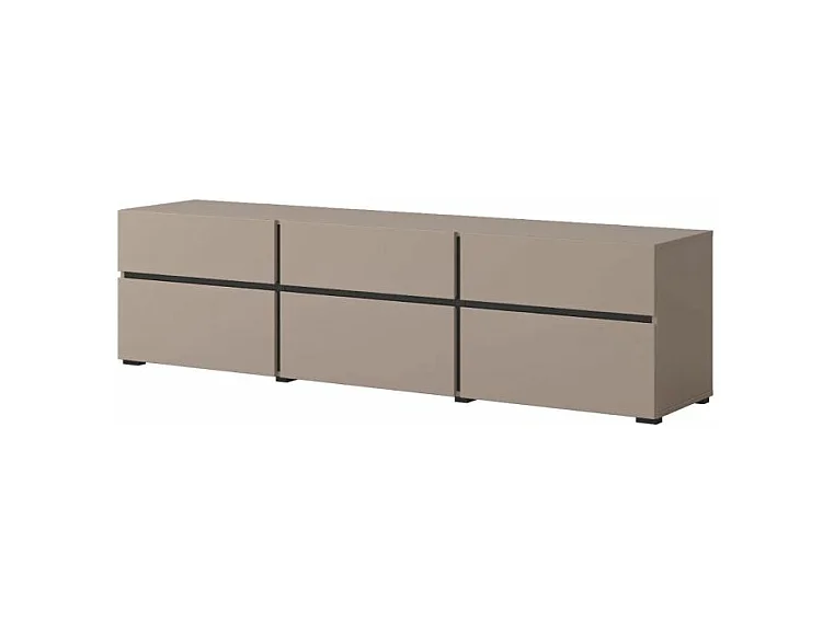 Meuble TV 3 portes 180 cm Lilia Taupe